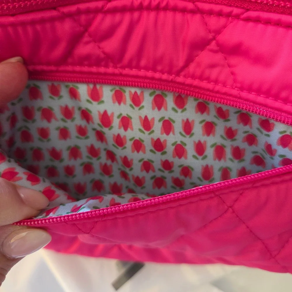Vera Bradley Large Belt Bag Peacock Pink Quilted Ultralight Fanny Pack New